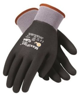 G Tek MaxiFlex 34 876 Seamless Knit Nylon Gloves with Micro Foam Nitrile Grip (Men's Med) Clothing