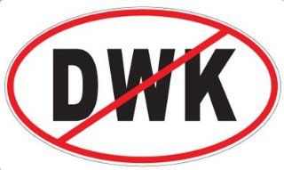 Anti DWK Oval Sticker 