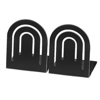 Mini Arch Bookends   Black by Spectrum   Office Desk Bookends