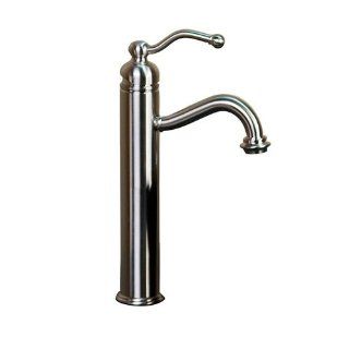 Barclay I901BN Adena Vessel Faucet with Drain/No Overflow, Brushed Nickel   Bathtub Faucets