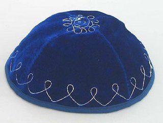 Blue Velvet Kippah   Jewish Hat   Yamaka  Other Products  