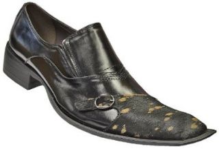 Zota Pony Hair Diagonal Toe Loafer Shoes With Side Buckle G901 4B Shoes