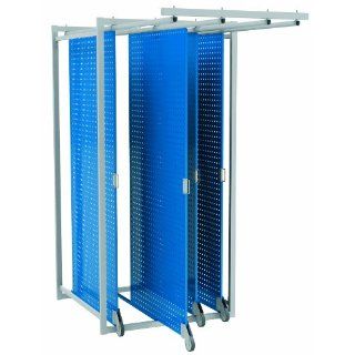 Sovella 830518 07 Perfo Stor Steel Tool Storage System with 4 Panel, 880 lbs Capacity, 40.35" Width x 83.66" Height x 40.74" Depth, Blue Workbenches