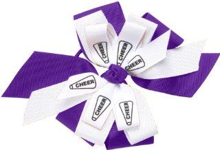 Teamwork Universal 3 Layer Cheer Bows 225 WHITE/PURPLE/WHITE ONE SIZE FITS MOST  Cheerleading Equipment  Sports & Outdoors