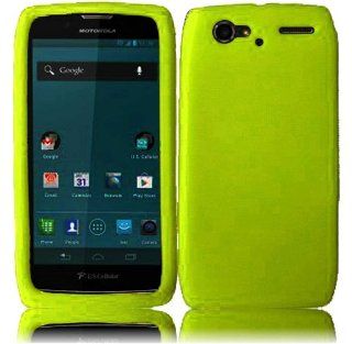 For Motorola Yangtze Electrify 2 XT881 XT885 XT886 XT889 MT887 Silicone Jelly Skin Cover Case Neon Green Cell Phones & Accessories
