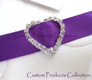 12 Heart 7/8" Rhinestone Ribbon Buckles for Wedding Invation Card  Other Products  