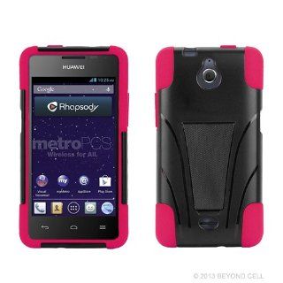 Huawei Ascend Plus/Valiant H881C Shell Case Hyber Protector Cover   Black/Pink Cell Phones & Accessories
