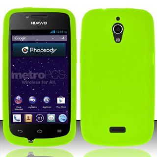 For Huawei Vitria H882L (MetroPCS) Silicon Skin Cover   Neon Green SC Cell Phones & Accessories