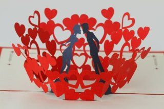Buy One,donate$1 for Fukushima/58Kissing/Pray for Japan Charity3d pop up greeting Card 