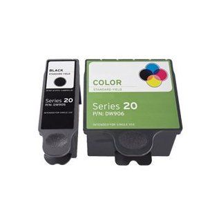 Refurbished DELL DW905 / DW906 INK / INKJET Cartridge Combo Pack Black Tri Color