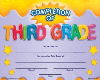 Completion of Third Grade Fit in a Frame Award School Specialty Publishing 9780768225532 Books