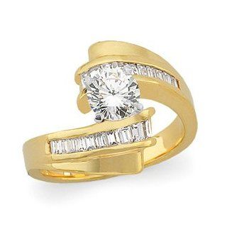1/2 ct tw Bypass Semi Set Diamond Engagement Ring Diamond Designs Jewelry