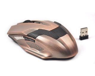 Walsoon 2.4G USB1600DPI The Green Hornet Metallic Brown Wireless Gaming Mouse Video Games