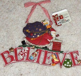 MARY ENGELBREIT "I BELIEVE" with Santa WALL HANGER   Holiday Figurines