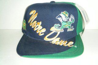 Notre Dame Vintage Snapback Hat Authentic Cap Logo 7  Sports Fan Baseball Caps  Sports & Outdoors