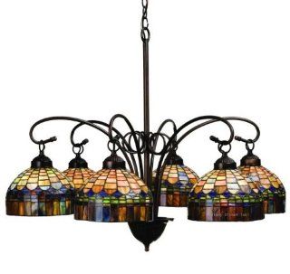 Candice Tiffany Stained Glass Chandelier Lighting Fixture 31 Inches W    