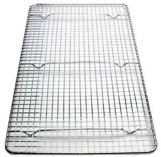NEW, Cross Wire Grid Cooling Rack, Wire Pan Grate, Baking Rack, Icing Rack, Chrome Plated Steel, Rectangle shape, 6 Raised Feet, Commercial Quality, Full Size   10 x 18 Inches Kitchen & Dining