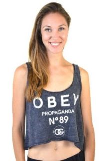 OBEY 89 Mental Tank Women's Large Black Tank Top And Cami Shirts