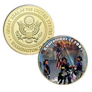 911 Never forget 24K G P challenge printed coin 