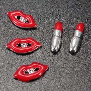 10pcs 3D Acrylic Lipstick Lip Nail Art DIY Decoration   Lip  Nail Polish And Nail Decoration Products  Beauty
