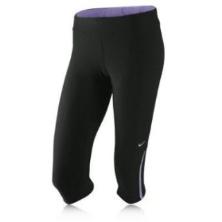 Nike Lady Filament Capri Running Tights   X Large   Black  Running Compression Tights  Sports & Outdoors