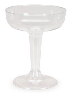 Darice 4 Ounce Plastic Champagne Glasses, 10 Pack Kitchen & Dining