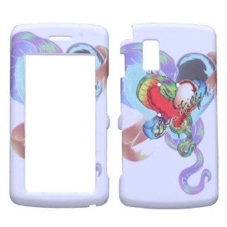 Hard Plastic Snap on Cover Fits LG CU920 CU915 VU Lizzo Snake Tattoo White AT&T Cell Phones & Accessories