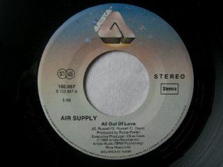 AIR SUPPLY All Out of Love 7" 45 Music