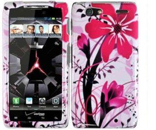 PINK SPLASH FLOWER Premium Design Protector Hard Cover Case for Motorola Droid RAZR MAXX XT916 Android Smartphone [Verizon] Cell Phones & Accessories