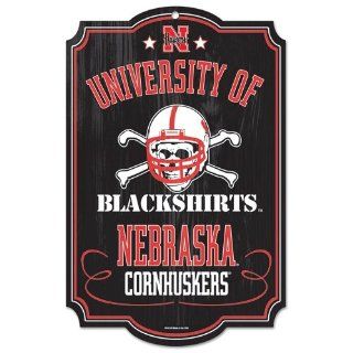 Nebraska Huskers Wood Sign   Blackshirts  Sports Fan Outdoor Flags  Sports & Outdoors