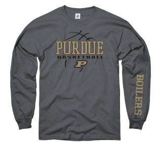 Purdue Boilermakers Charcoal Primer Basketball Long Sleeve T Shirt  Sports Fan T Shirts  Sports & Outdoors