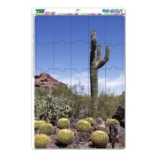 Graphics and More Saguaro Cactus National Park Arizona Mag Neato's Novelty Gift Locker Refrigerator Vinyl Puzzle Magnet Set  