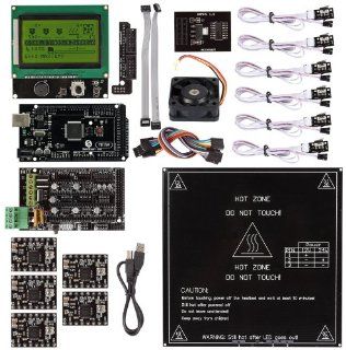 SainSmart Ramps 1.4 + A4988 + Mega2560 R3 + Endstop + LCD 12864 Kit For RepRap 3D Printer Arduino Mega2560 UNO R3
