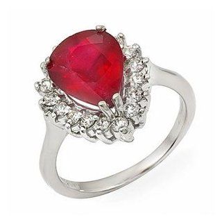 3.56 Ct Natural Ruby and Diamond Ring 14k Gold Bands Jewelry