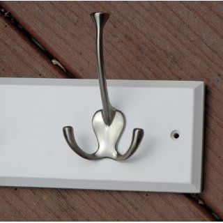 Liberty 129850 27 Inch Hook Rail/Coat Rack with 5 Flared Top Hooks, White and White