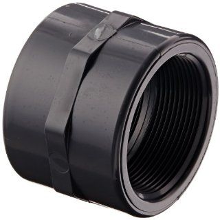 Spears 899 BR Series PVC Pipe Fitting, Union with EPDM O Ring, Schedule 80, 1" Socket x Brass NPT Female Industrial Pipe Fittings
