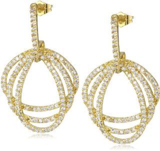 ANDARA "Spark" Triple Loop 'Spark' Cubic Zirconia Earrings Jewelry