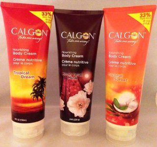 Bundle of 3 Tropical Calgon Nourishing Body Cream Tubes   8oz Each  Body Gels And Creams  Beauty