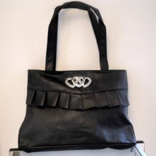Women's Designer Purse/Handbag Black w/Silver Accents Shoes