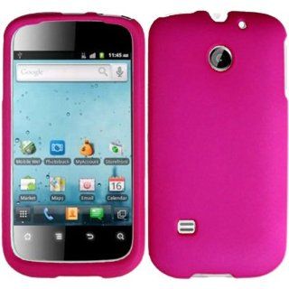 Hot Pink Hard Case Cover for Straighttalk Huawei Ascend 2 II M865C Cell Phones & Accessories