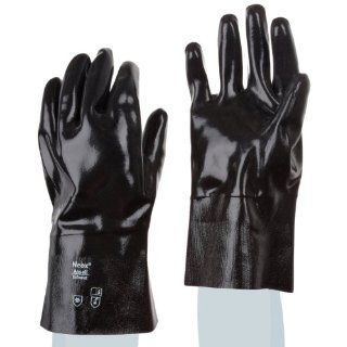 Ansell Neox 9 924 Cotton Glove, Chemical Resistant, Neoprene Coating, Gauntlet Cuff, 14" Length, Large (Pack of 12 Pairs) Chemical Resistant Safety Gloves