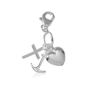 VINANI brand Germany 925 Sterling Silver Charm Pendant Anchor Heart Cross HAH Clasp Style Charms Jewelry