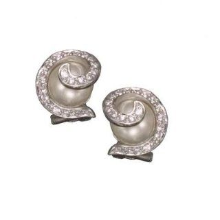 Cultured Pearl Clip / Post (.925) Sterling Silver Earrings Jewelry