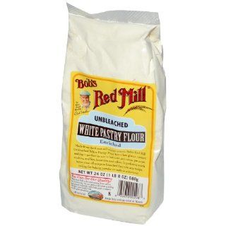 Bobs Red Mill Unbleached White Pastry Flour, 24 Ounce (Pack of 4)  Grocery & Gourmet Food