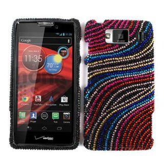 For Motorola Droid Razr Maxx Hd Xt926 Multicolored Waves Bling Case Accessories Cell Phones & Accessories