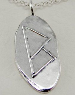 Sterling Silver "Growth" Rune Symbol Pendant For Fertility, Made in America Pendant Necklaces Jewelry
