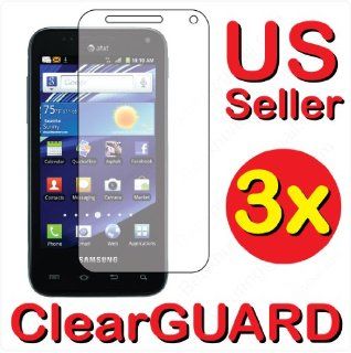 3x Premium Clear LCD Screen Protector Cover Guard Shield Protective Film Kit (3 Pieces) For Samsung Captivate Glide Gidim SGH i927 Cell Phones & Accessories
