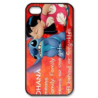 Custom Ohana Cover Case for iPhone 4 WX5018 Cell Phones & Accessories