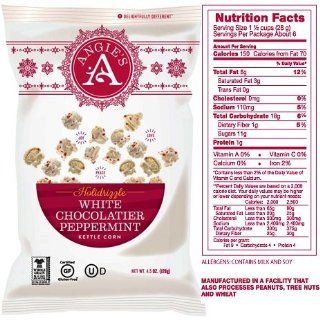 Angie's Kettle Corn, White Chocolate Peppermint, 12x4.5 Oz  Corn Chips And Crisps  Grocery & Gourmet Food