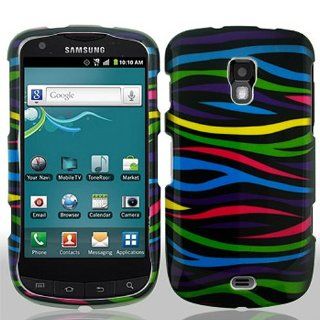 Rainbow Zebra Stripe Hard Cover Case for Samsung Galaxy S Aviator SCH R930 Cell Phones & Accessories
